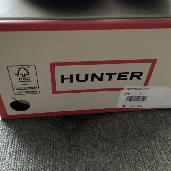 Hunter Puffer Slipper Black Shoe Slip-on Faux Sherpa Men\'s Size 9 main image 6
